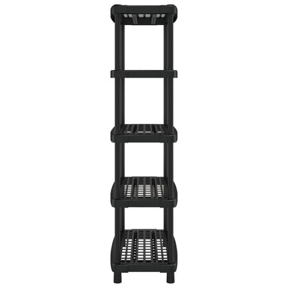Opbergrek 5-laags 93,5x45,5x194,5 cm polypropeen zwart