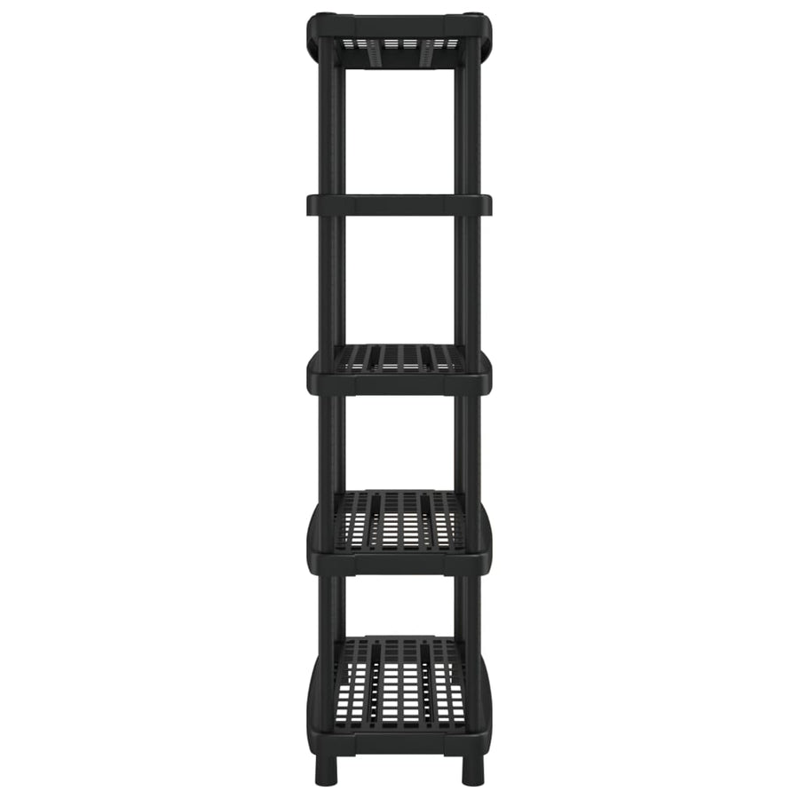 Opbergrek 5-laags 93,5x45,5x194,5 cm polypropeen zwart