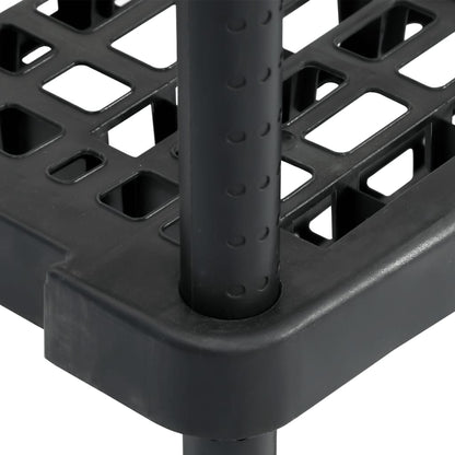 Opbergrek 5-laags 93,5x45,5x194,5 cm polypropeen zwart