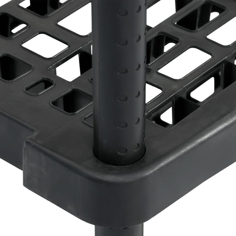 Opbergrek 5-laags 93,5x45,5x194,5 cm polypropeen zwart