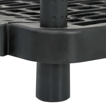 Opbergrek 5-laags 93,5x45,5x194,5 cm polypropeen zwart