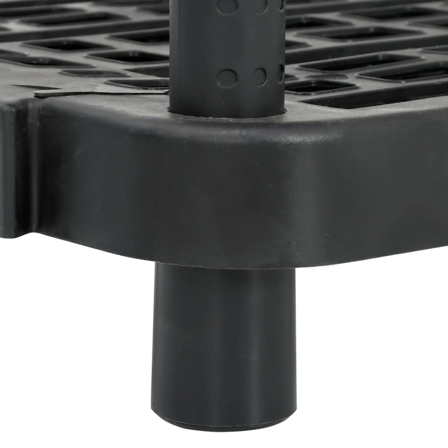 Opbergrek 5-laags 93,5x45,5x194,5 cm polypropeen zwart