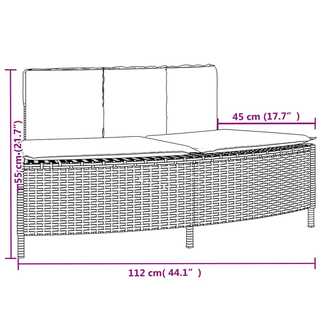 Hottub-ombouw poly rattan en massief acaciahout zwart