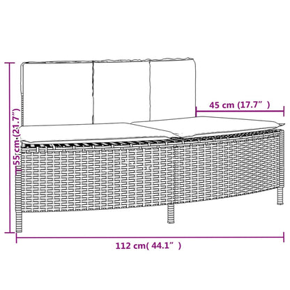 Hottub-ombouw poly rattan en massief acaciahout zwart