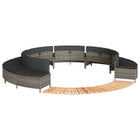 Hottub-ombouw poly rattan acaciahout grijs