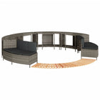 Hottub ombouw poly rattan acaciahout grijs
