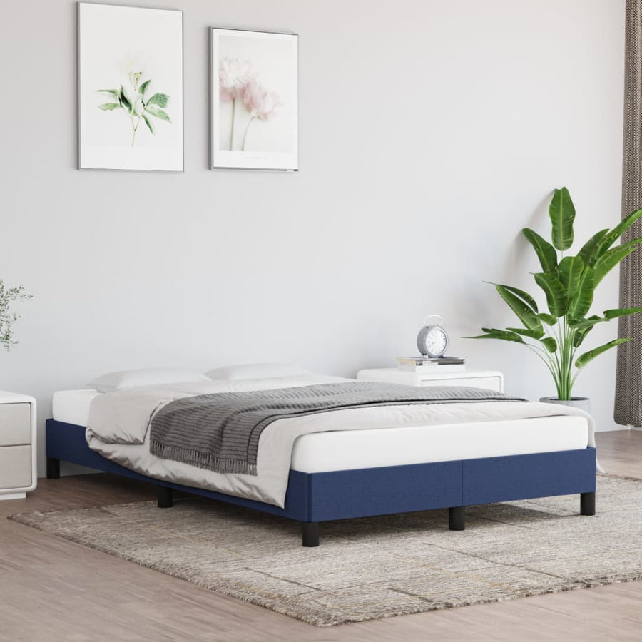 Bedframe stof blauw 120x190 cm