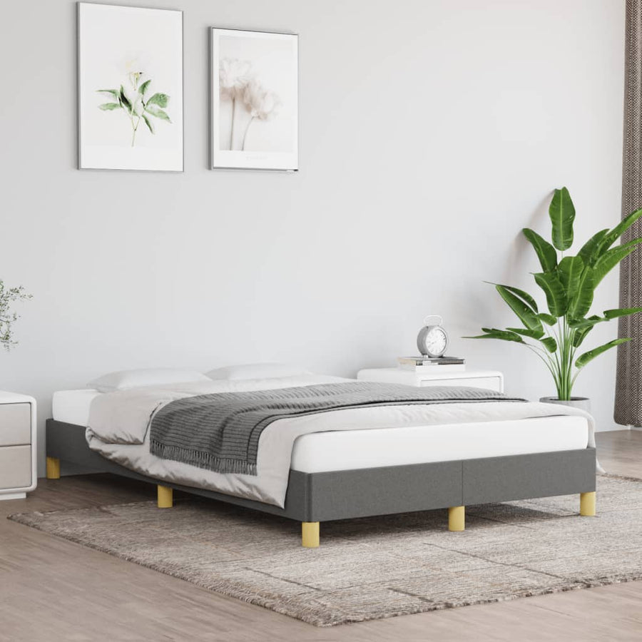 Bedframe stof donkergrijs 120x190 cm
