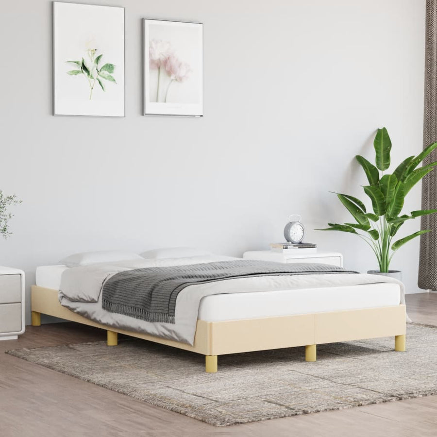 Bedframe stof crèmekleurig 120x190 cm