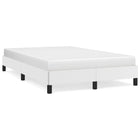 Bed frame without mattress 120x190 cm faux leather white