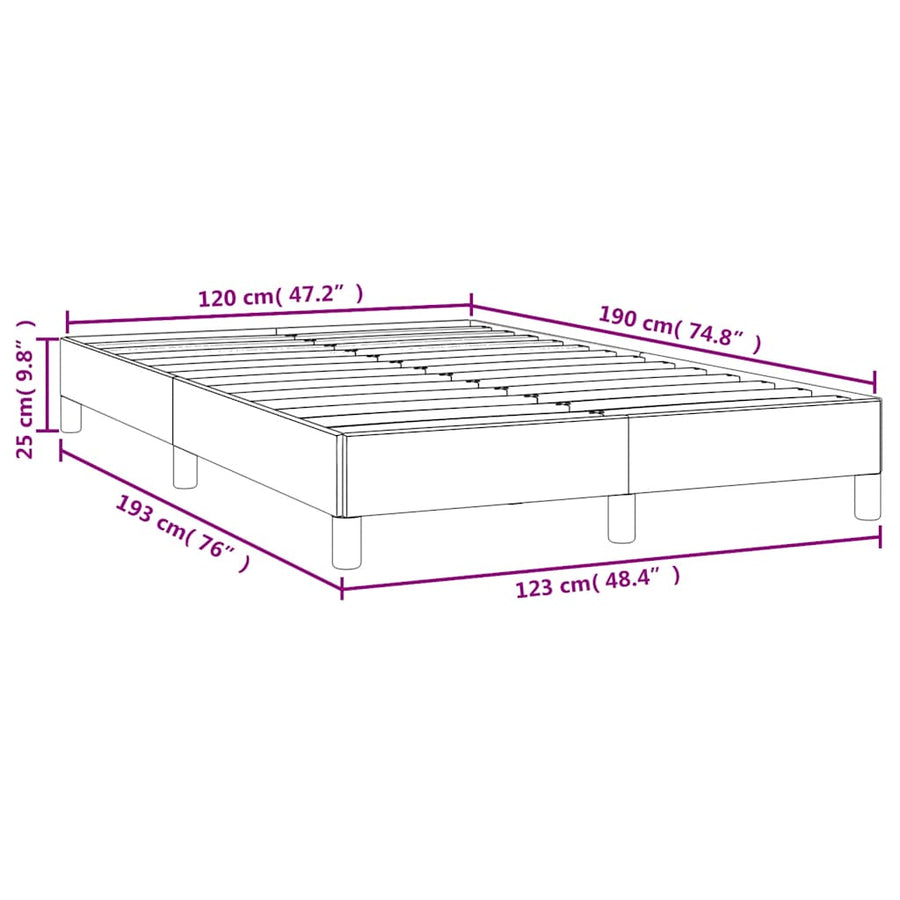 Bedframe zonder matras 120x190 cm kunstleer crème