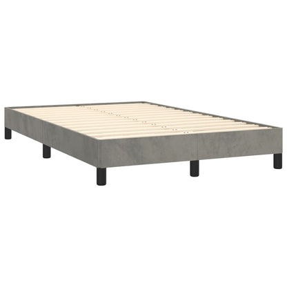 Bedframe fluweel lichtgrijs 120x190 cm
