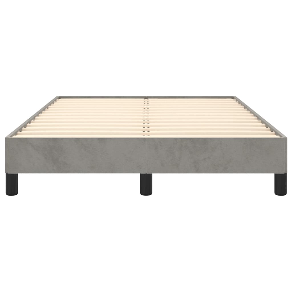 Bedframe fluweel lichtgrijs 120x190 cm