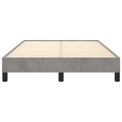 Bedframe fluweel lichtgrijs 120x190 cm