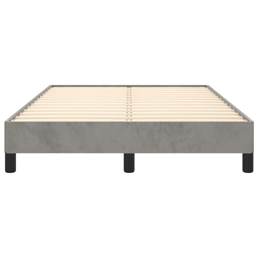 Bedframe fluweel lichtgrijs 120x190 cm