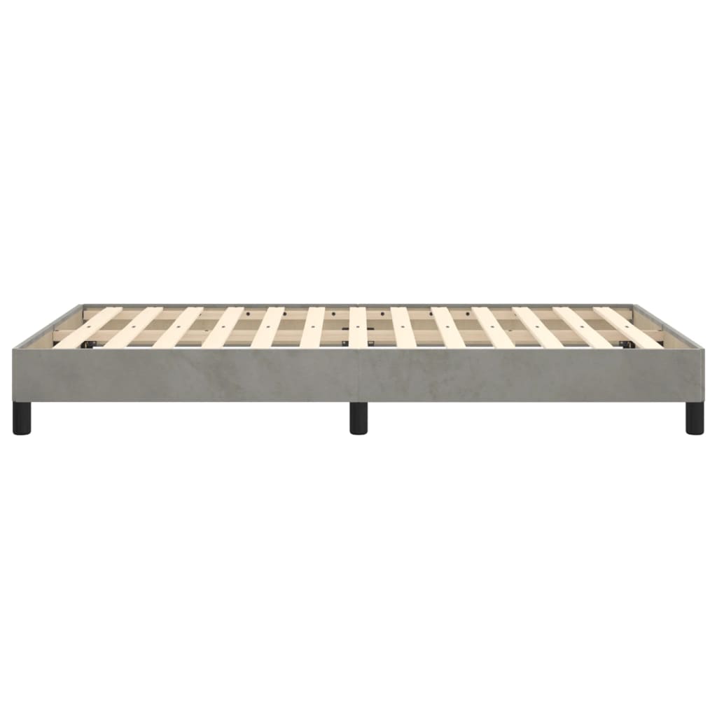 Bedframe fluweel lichtgrijs 120x190 cm