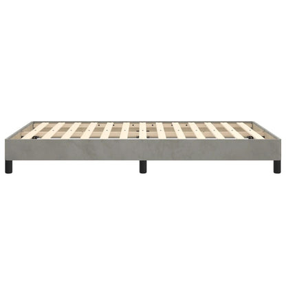 Bedframe fluweel lichtgrijs 120x190 cm