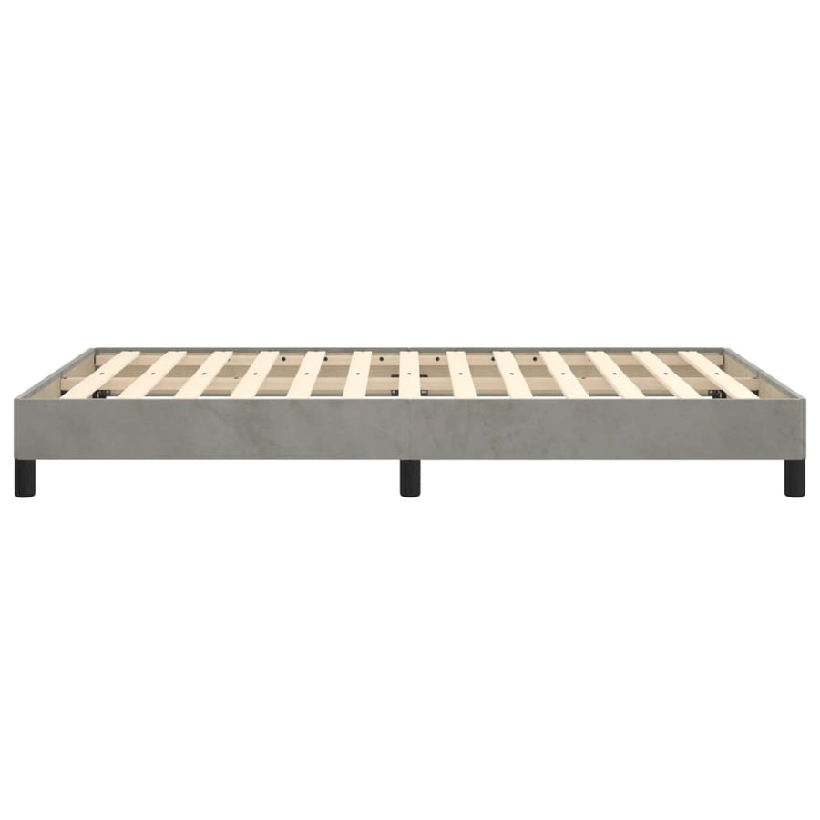 Bedframe fluweel lichtgrijs 120x190 cm