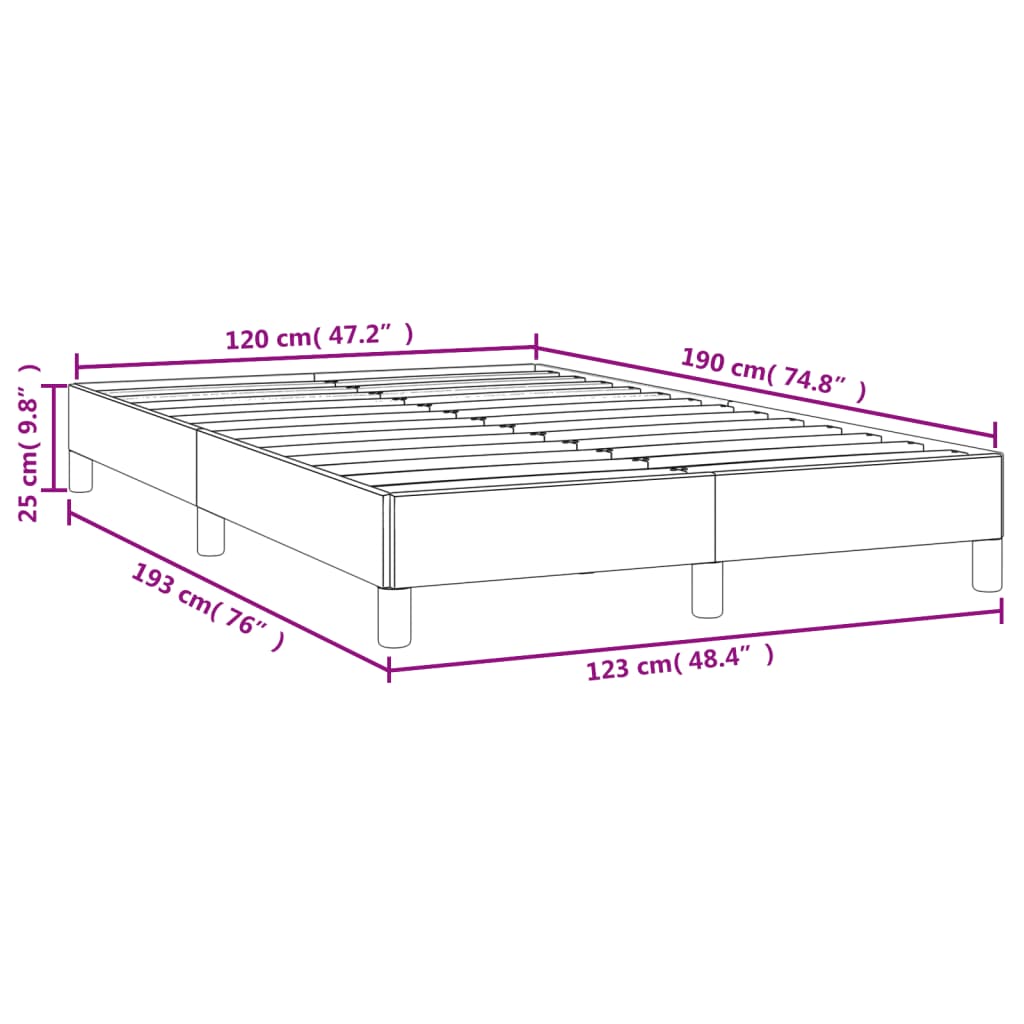 Bedframe fluweel lichtgrijs 120x190 cm