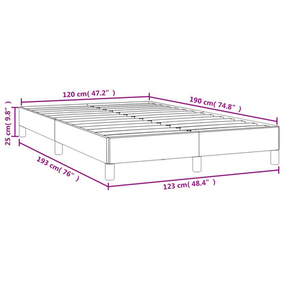 Bedframe fluweel lichtgrijs 120x190 cm