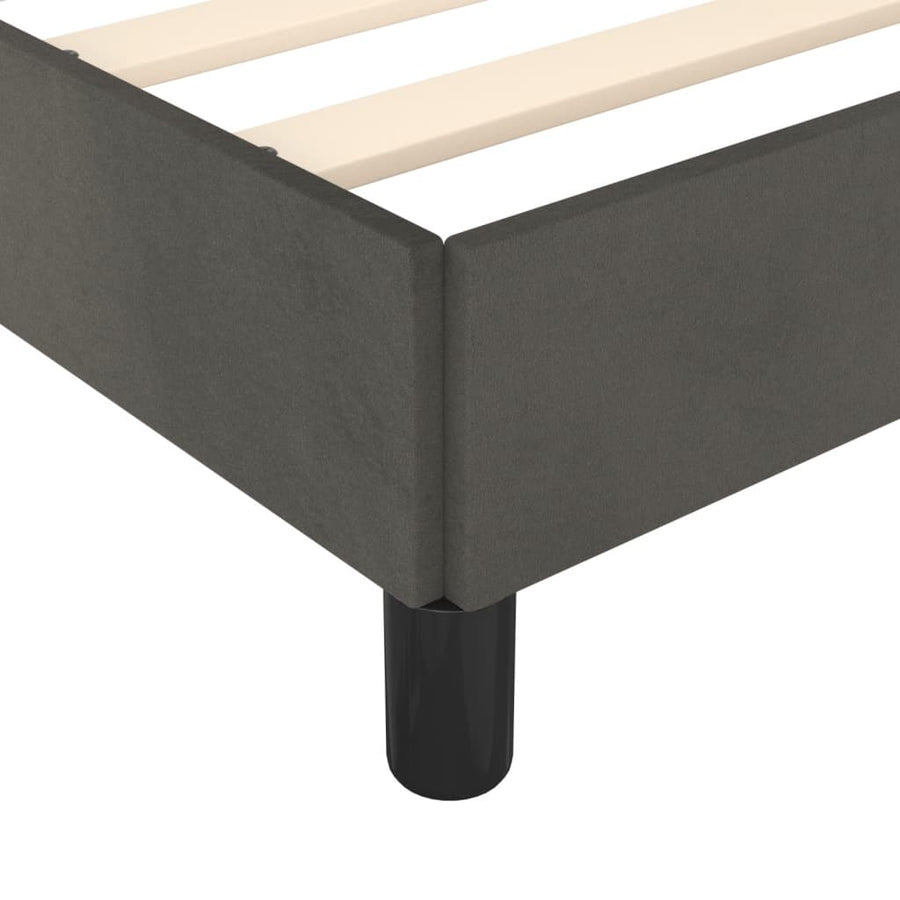 Bedframe fluweel donkergrijs 120x190 cm
