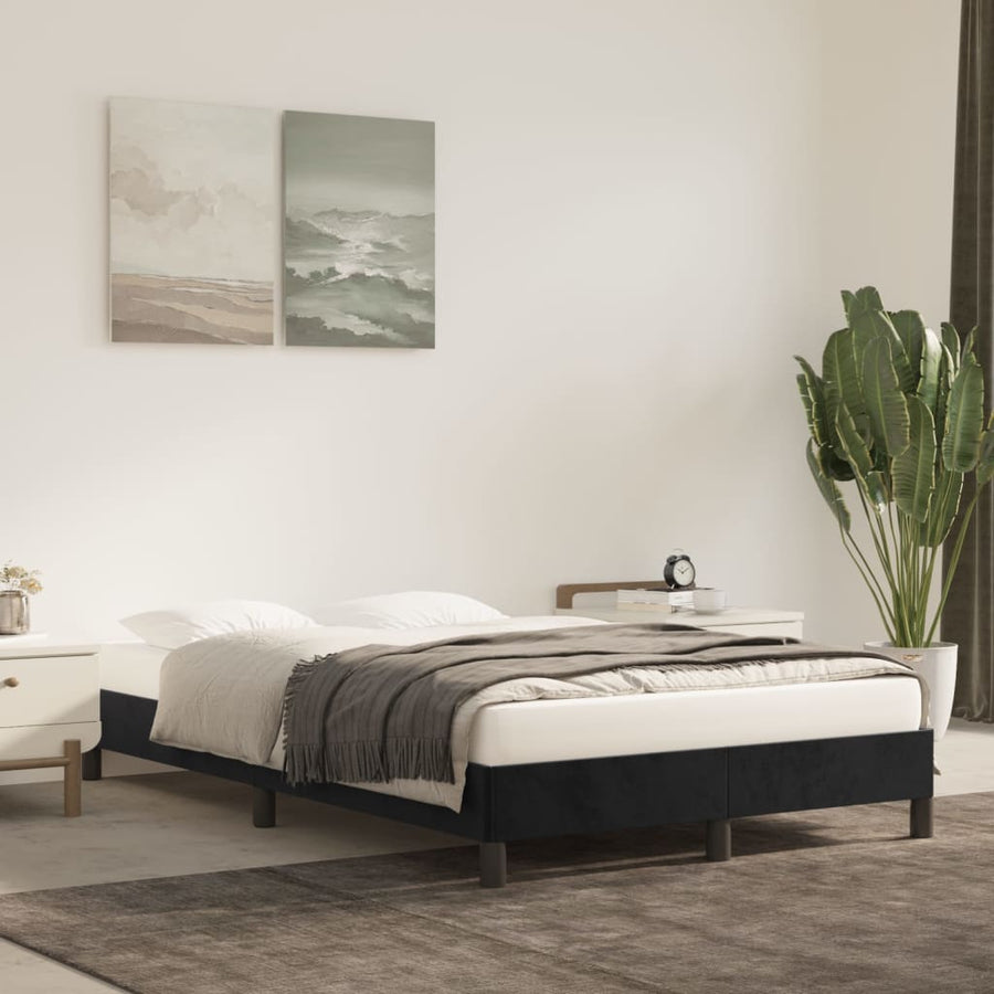 Bedframe fluweel zwart 120x190 cm