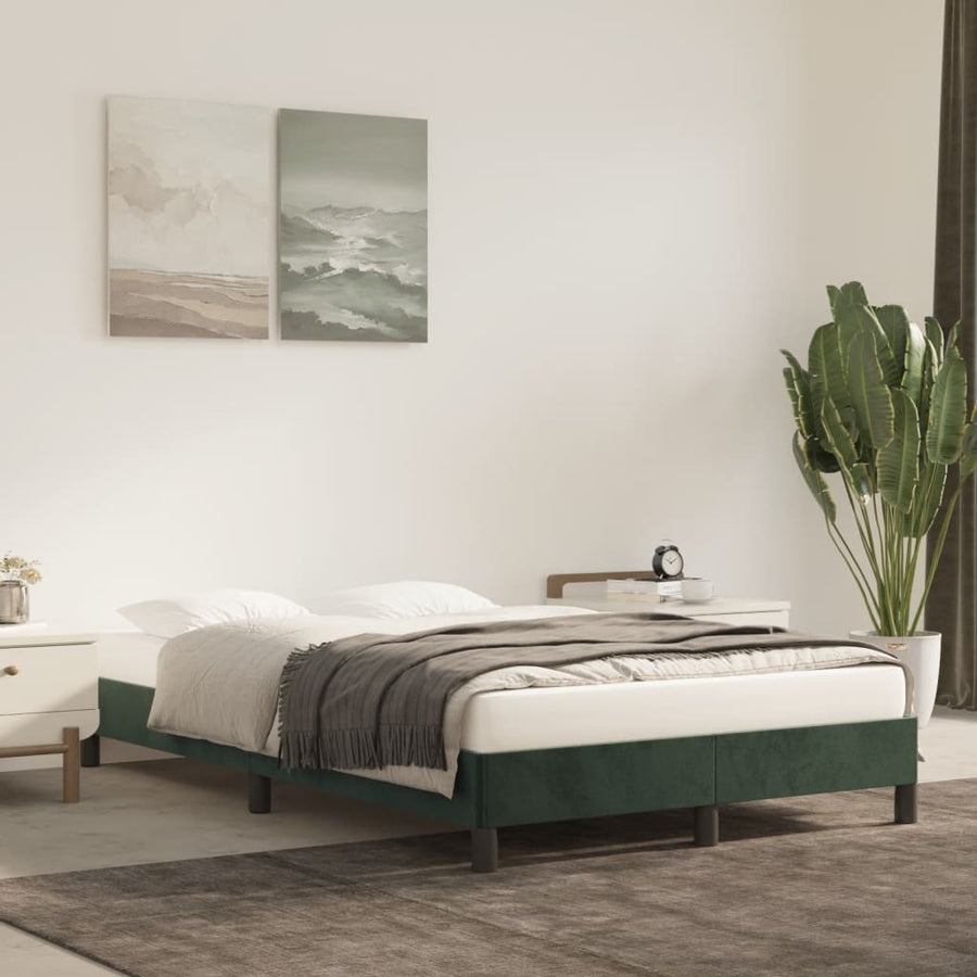 Bedframe fluweel donkergroen 120x190 cm