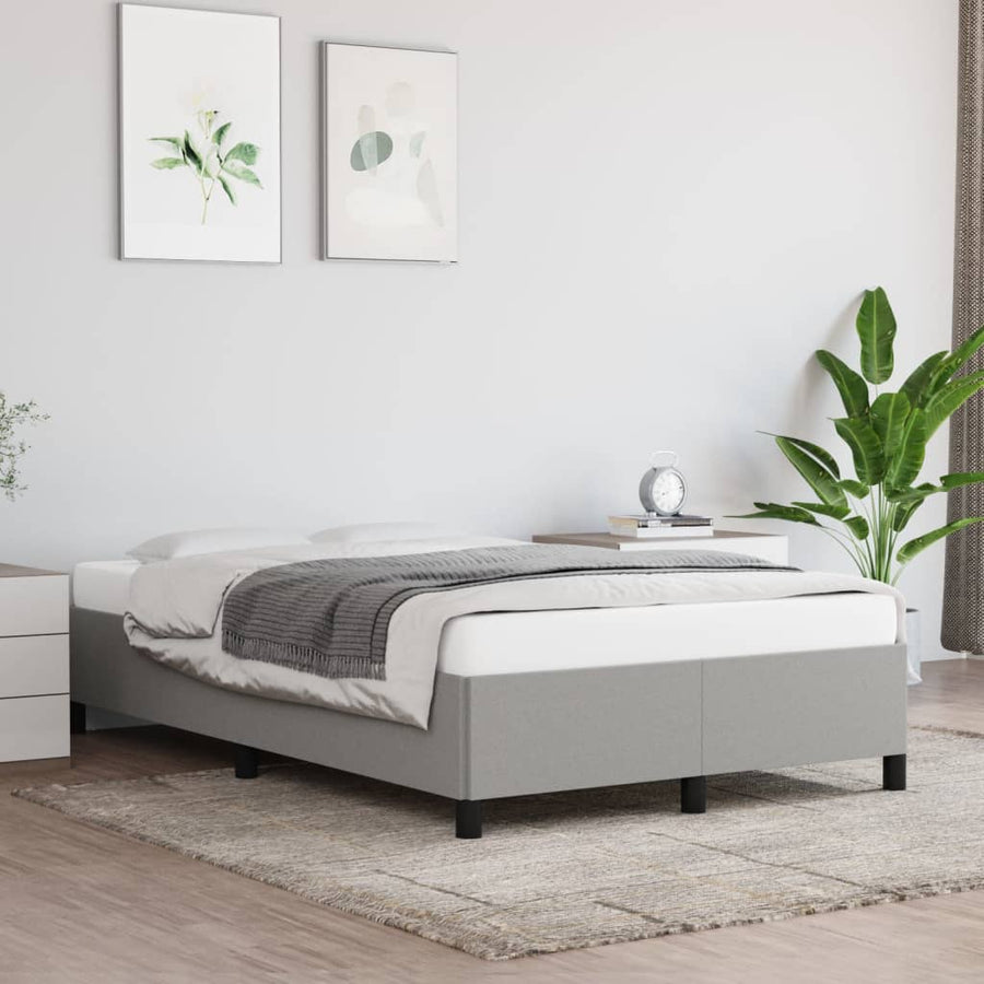 Bedframe stof lichtgrijs 120x190 cm