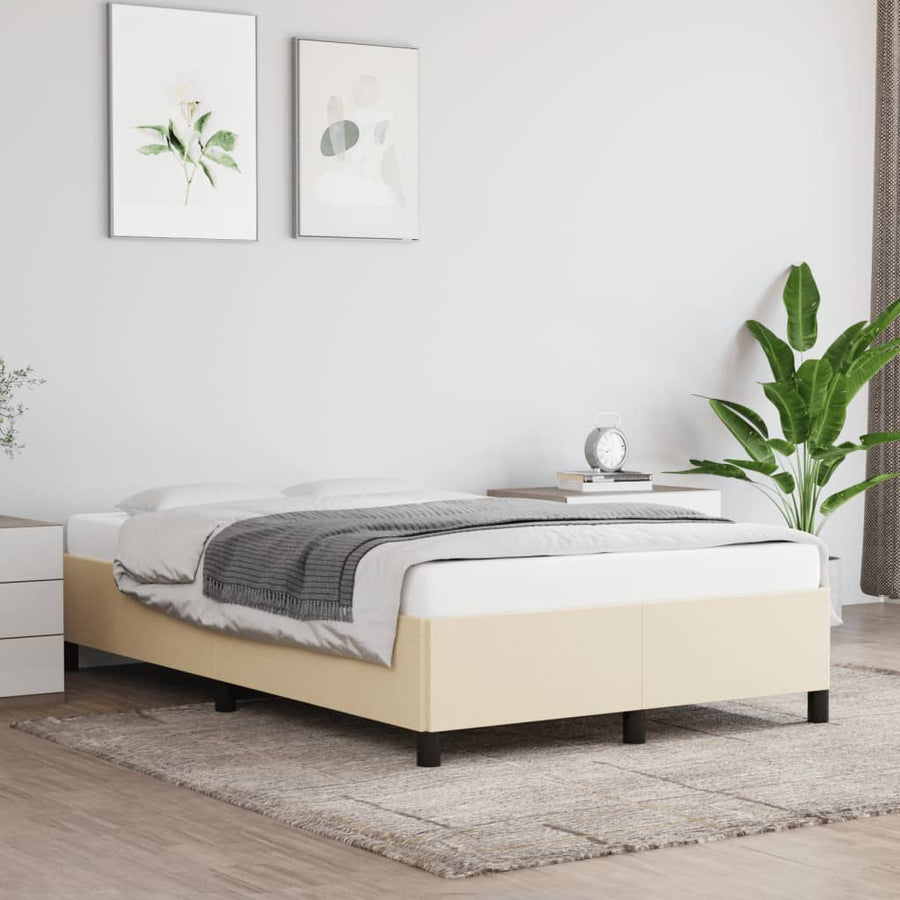 Bedframe stof crèmekleurig 120x190 cm