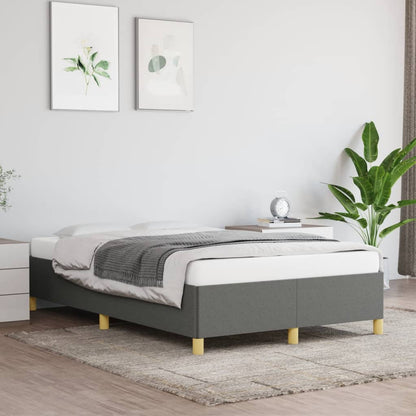 Bedframe stof donkergrijs 120x190 cm