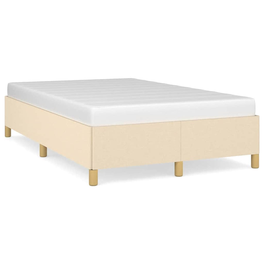 Bedframe Zonder Matras Stof Kleurig Crème 120 x 190 cm 35 cm