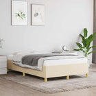 Bed frame without mattress 120x190 cm fabric cream