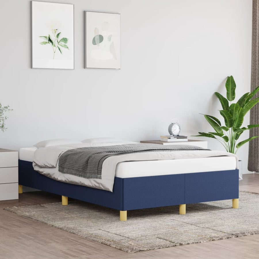 Bedframe stof blauw 120x190 cm
