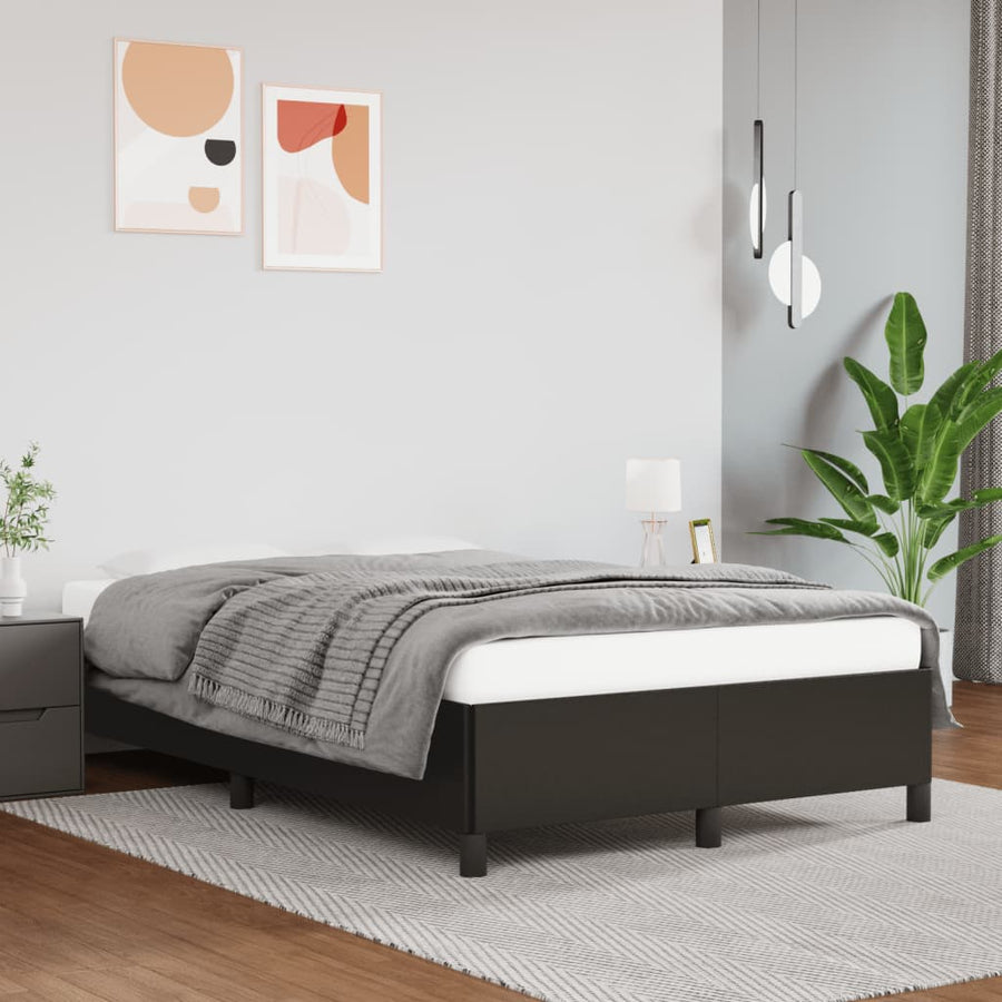 Bedframe kunstleer zwart 120x190 cm
