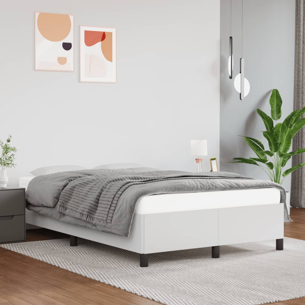 Bedframe kunstleer wit 120x190 cm