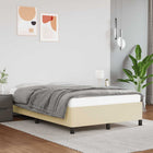 Bedframe 120x190 cm kunstleer crème