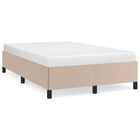 Bed frame without mattress 120x190 cm faux leather cappuccino-coloured