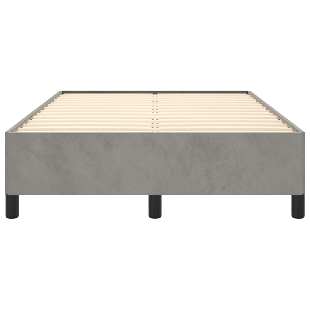 Bedframe fluweel lichtgrijs 120x190 cm