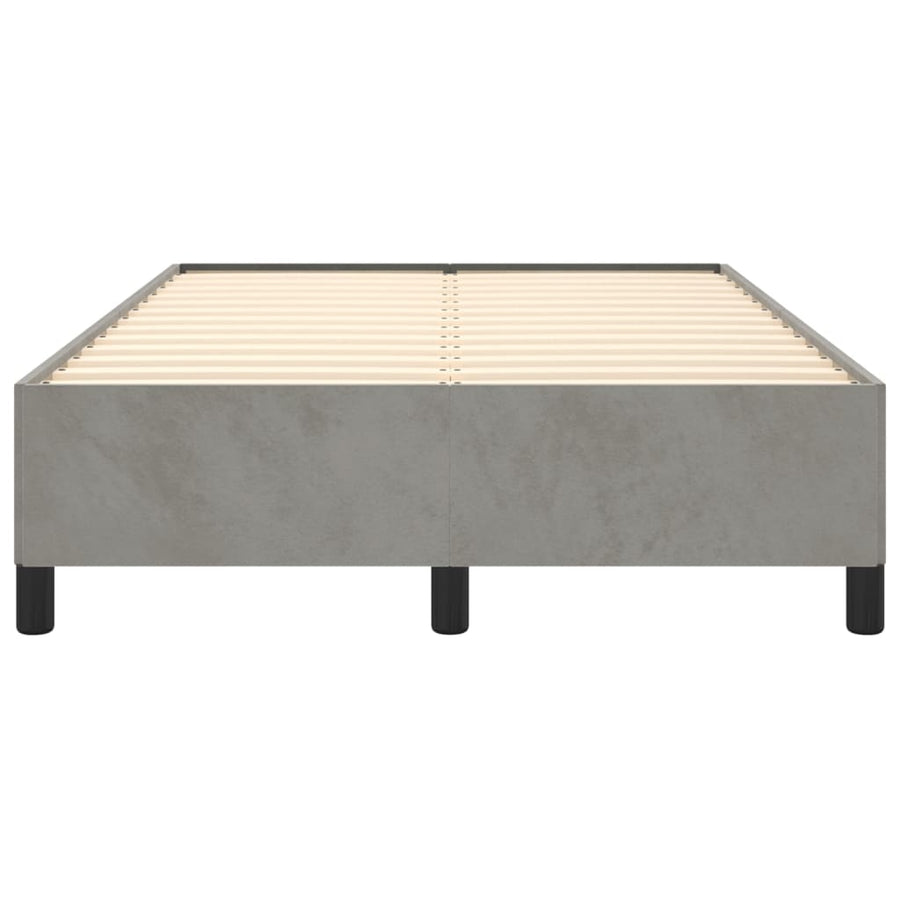Bedframe fluweel lichtgrijs 120x190 cm