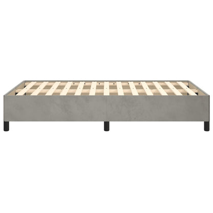 Bedframe fluweel lichtgrijs 120x190 cm
