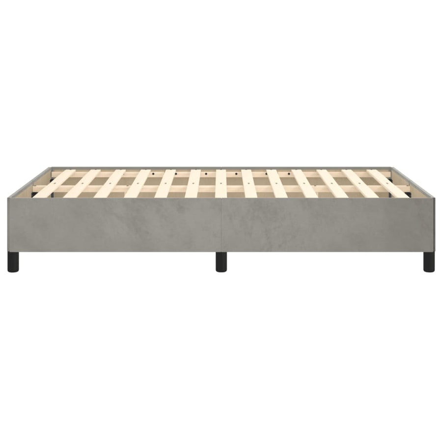 Bedframe fluweel lichtgrijs 120x190 cm