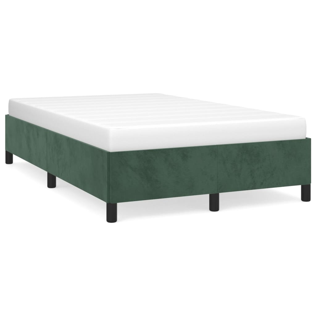 Bedframe fluweel donkergroen 120x190 cm