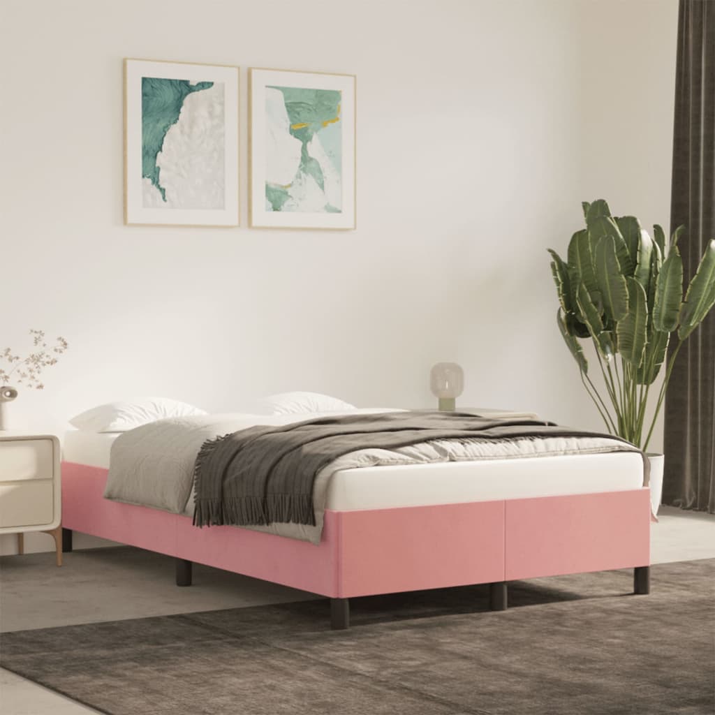 Bedframe fluweel roze 120x190 cm