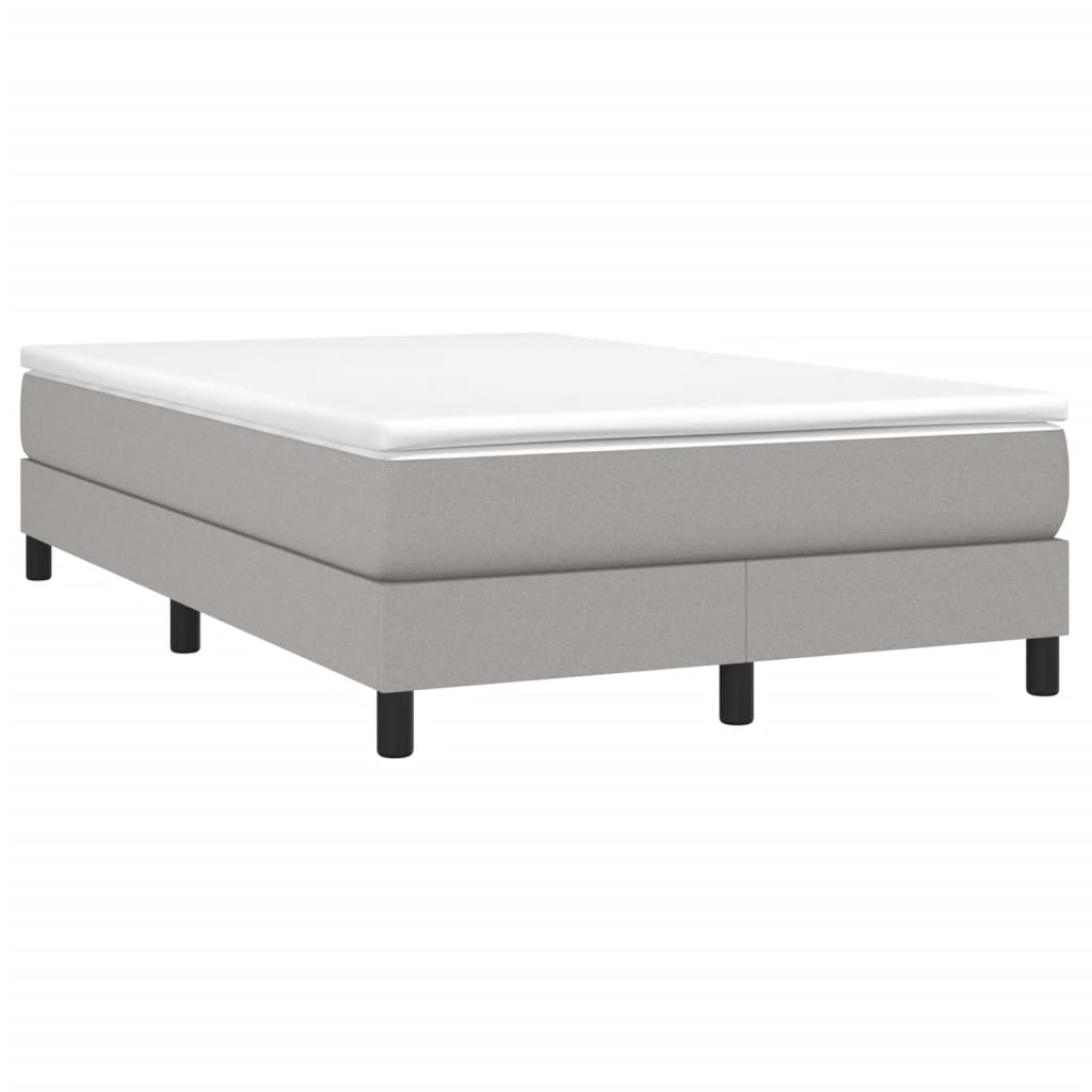 Boxspring met matras stof lichtgrijs 120x190 cm 120 x 190 cm 25 cm