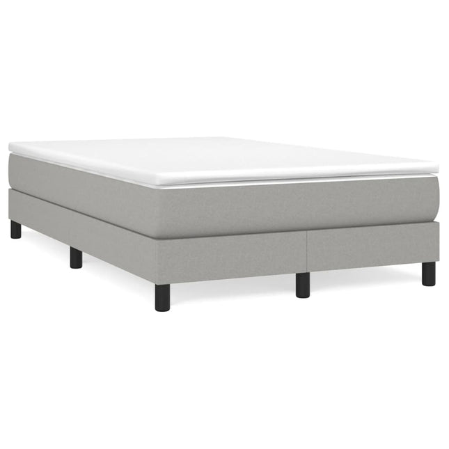 Boxspring met matras stof lichtgrijs 120x190 cm 120 x 190 cm 25 cm