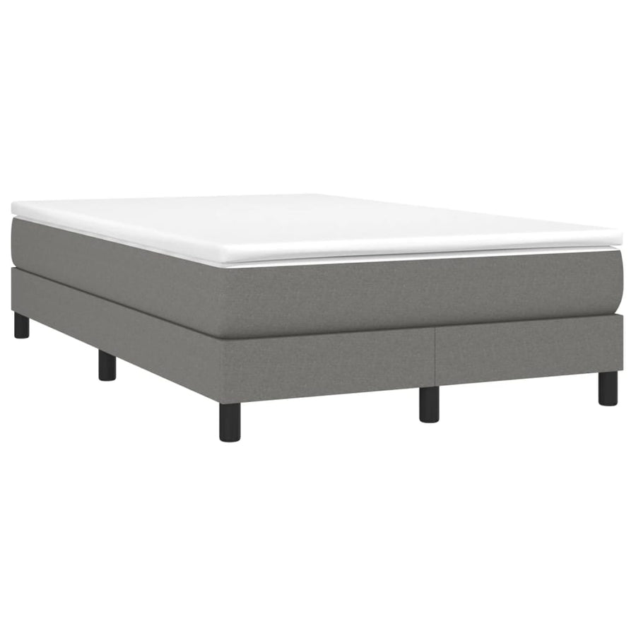 Boxspring met matras stof donkergrijs 120x190 cm 120 x 190 cm 25 cm