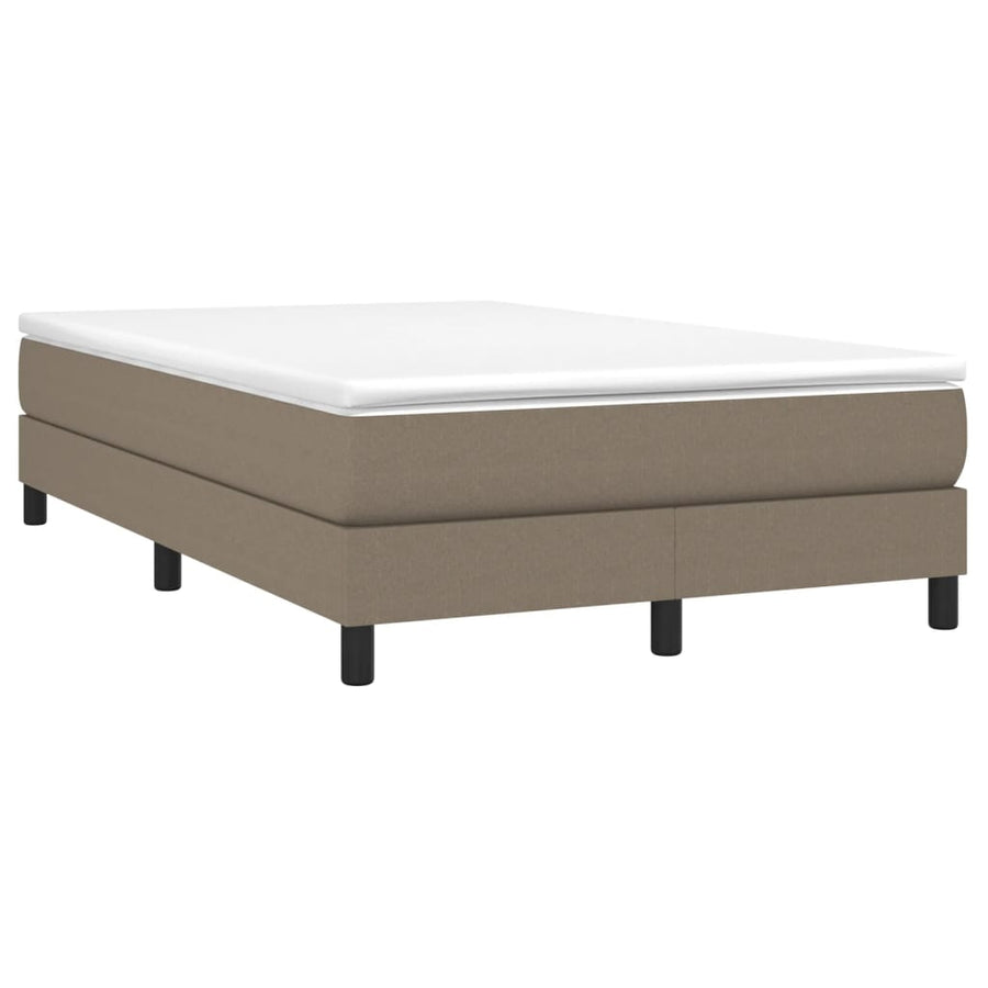 Boxspring met matras stof taupe 120x190 cm 120 x 190 cm 25 cm