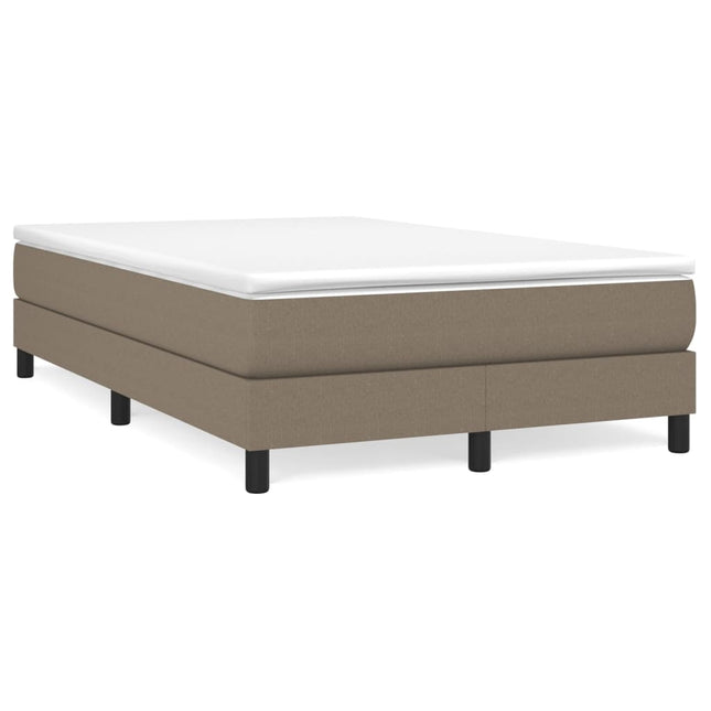 Boxspring met matras stof taupe 120x190 cm 120 x 190 cm 25 cm