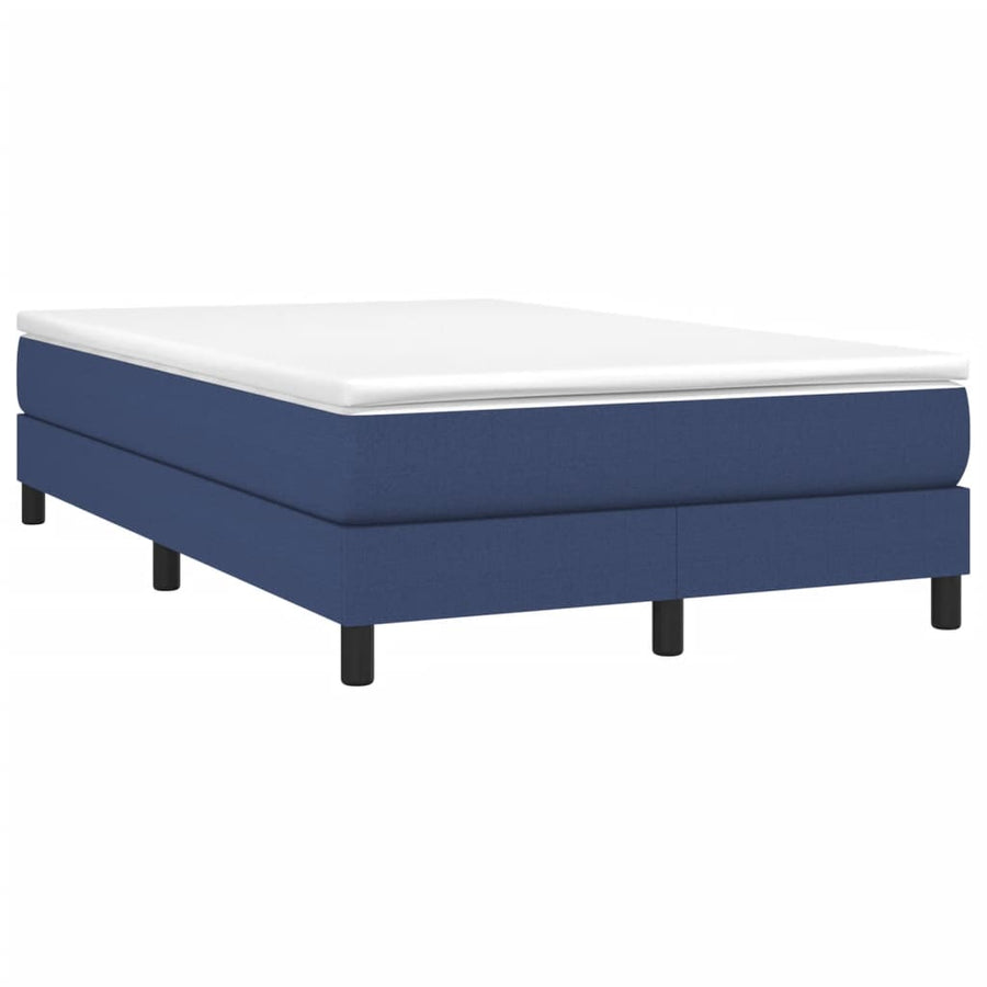 Boxspring met matras stof blauw 120x190 cm 120 x 190 cm 25 cm