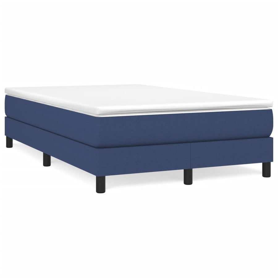 Boxspring met matras stof blauw 120x190 cm 120 x 190 cm 25 cm